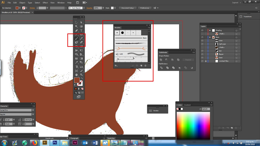 Creating a paintbrush in Adobe Illustrator
